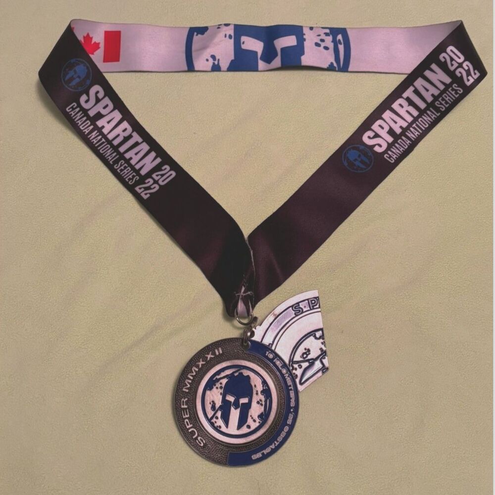 Spartan 2022 Super Medal w/ Canada National Series Ribbon + Super Wedge